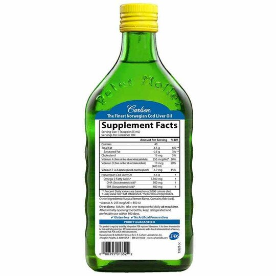 Cod Liver Oil 1100 Mg Omega-3s Liquid, CL